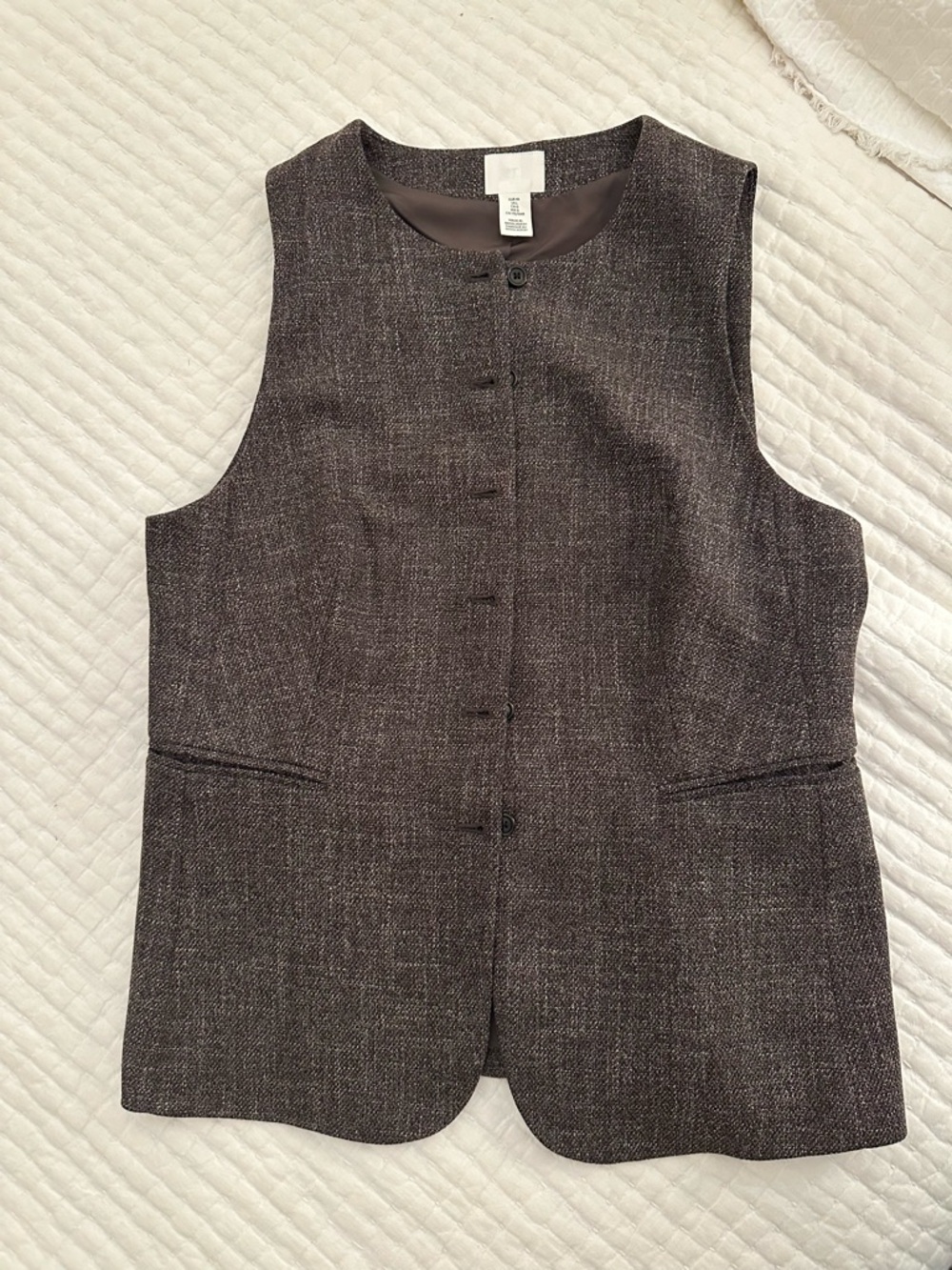 H&M Brown Tweed Vest